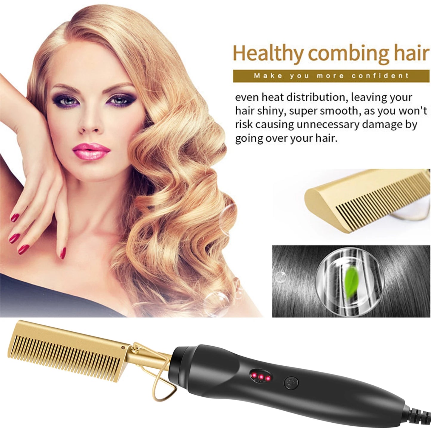 Eletric Hot Comb Hair Straightener