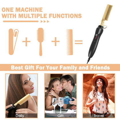 Eletric Hot Comb Hair Straightener