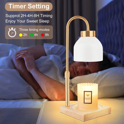 Plugin Candle Warmer Table Lamp with Auto Timer & Light Dimmer