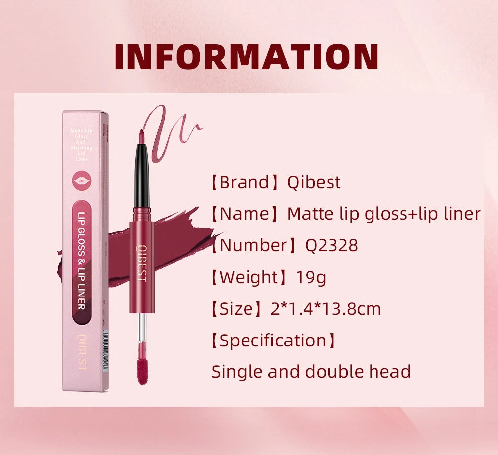 Double Ended Matte Waterproof Lip Pen