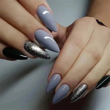 Short Medium Ballerina/Coffin Full Coverage Press On Nails with Art Designs