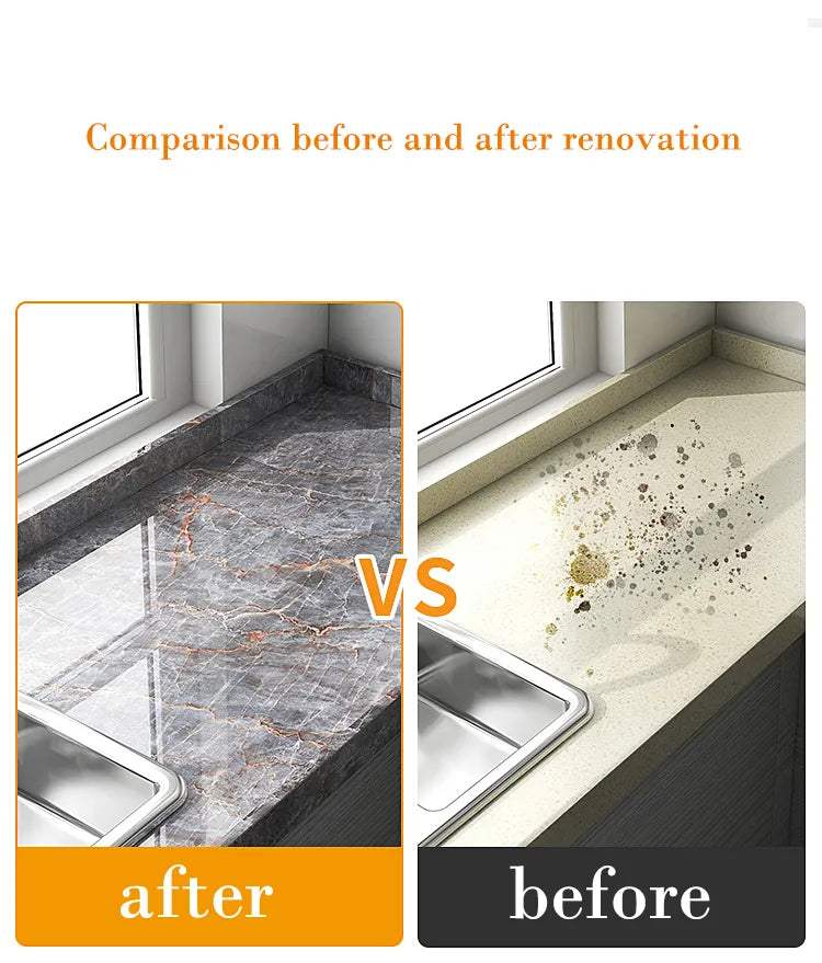 Marble Oil-Proof & Waterproof Self-Adhesive Renovation Tile Sticker