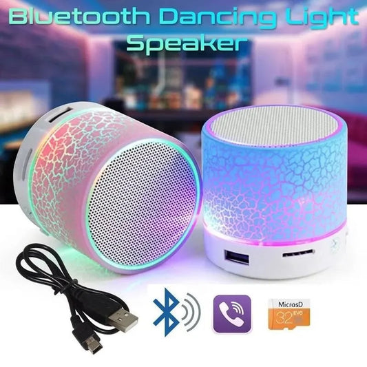 Mini Wireless Bluetooth Speaker with Colorful LED Lights & USB port