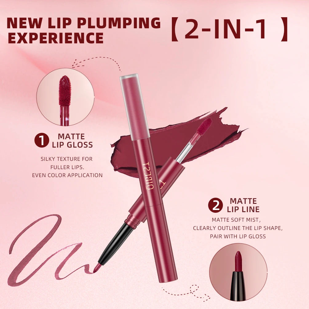 Double Ended Matte Waterproof Lip Pen