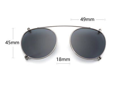 Steampunk Style Glasses (Anti Blue Light Blocking Eyewear) + Clip Lenses (Polarized Sunglasses Clips) for Women & Men