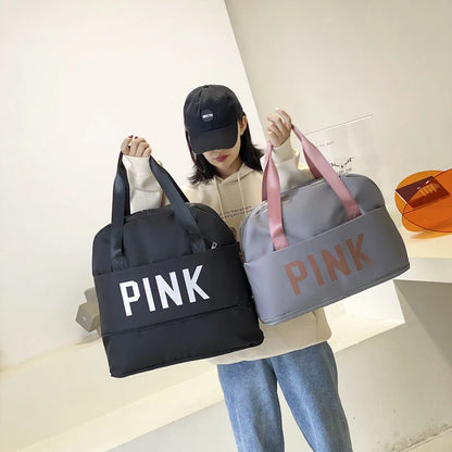 PINK Letter Travel Duffle Bag