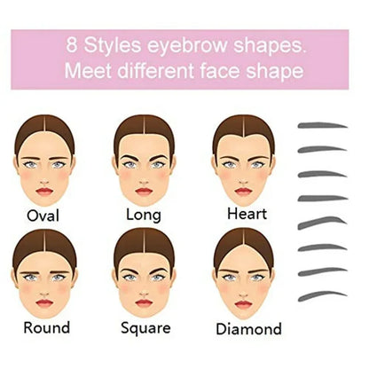 Reusable 8 In1 Eyebrow Shaping Stencils Kit (1 set)